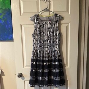 Vince Camuto Black and White A-Line Mini Dress